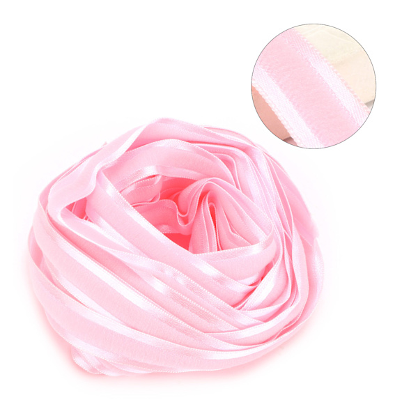 Tygband Bredd 0,6 tum Längd 10 Yards Flexibelt Presentinslagningsband för Bröllopsfest Handgjord(Rosa Färg Nummer 5 )