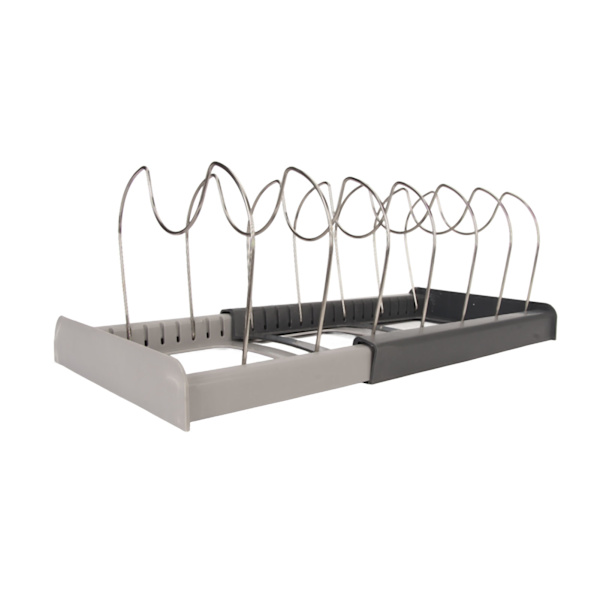 Grytlock Organizer 304 rostfritt stål expanderbara U-formade avdelare Diskförvaringsställ för kök Bar Restaurang