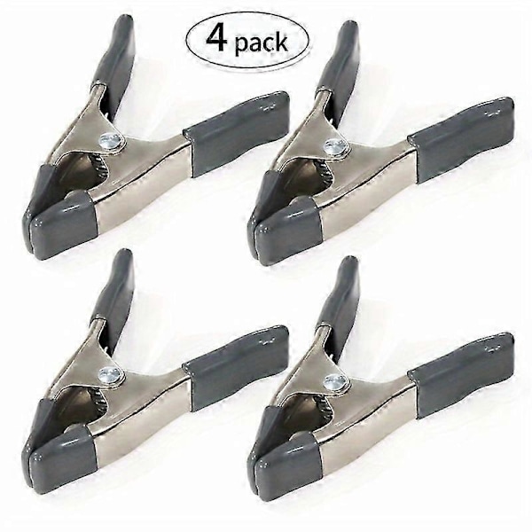 2-pack Kraftiga Metallfjäderklämmor - Mångsidiga A-linjeklämmor för Säkert Bakgrundstyg, Vaxduk & Bröllopsklänningshållning - Hållbara Snickarverktyg för Studio