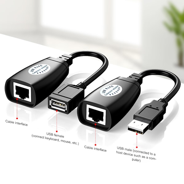 USB Rj45 Network Ethernet Lan Cable Extender Profesjonell bærbar 50m signalforsterker