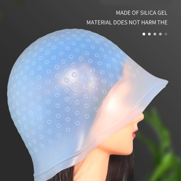 Hårfarging Fremheving Cap Silikon Salong Hårfarging Cap Frisør Styling Tool Transparent Hvit