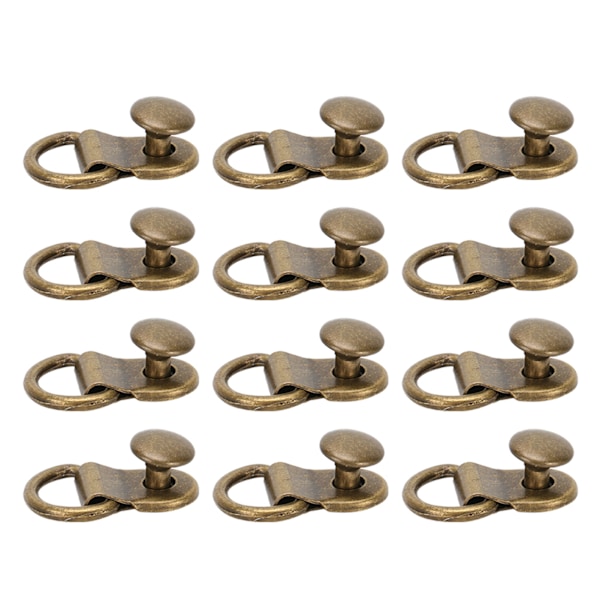 100 set skosnören krok D-ring öljet spänne mässing sko läderväska DIY nitverktyg brons 9x14mm