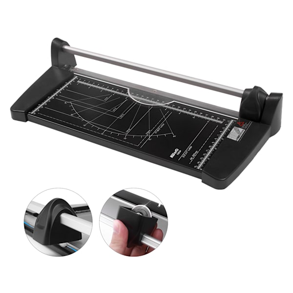 Papirkutter manuell One Touch verktøybytte aluminiumslegering klar skala bærbar kompakt scrapbook papirkutter 3034 (A4) 10 ark papir