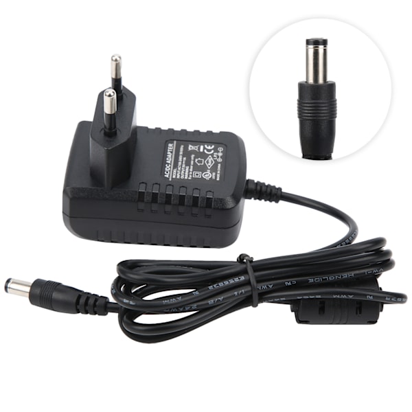 Effektpedal Power 9V 1A för elgitarr Orgel Keyboard Förstärkare 100‑240VEU Plugg