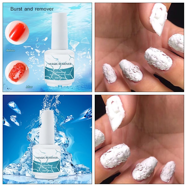 15 ml Soak Off Gel Polish Remover Professionel Remover Neglelak Slet Primer Akryl Rengøringsmiddel Affedtningsmiddel til Neglekunst Lak