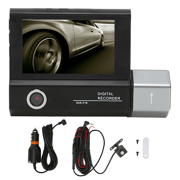 Front og bak dashkamera 1080P 3,0 tommers IPS HD-skjerm Smart bevegelsesdeteksjon Vanntett nattvisjon Dash Cam F10