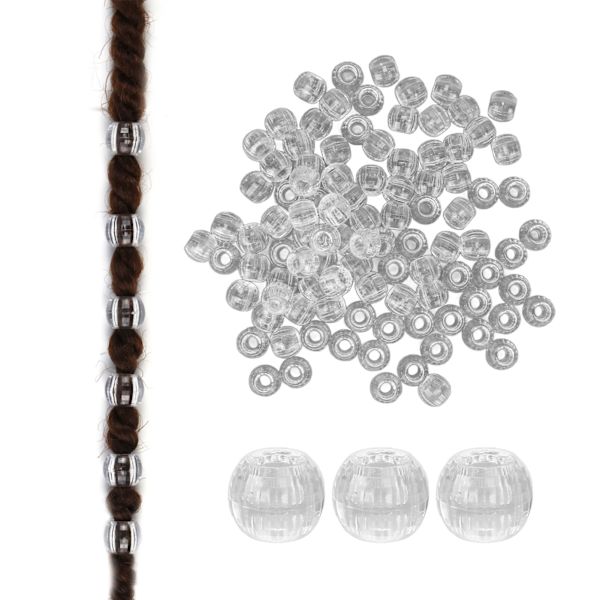 100 kpl Hiuspunonta Helmet Muovit Suuri reikäosio 12mm Rastukat Hiuspunos Helmet Läpinäkyvät