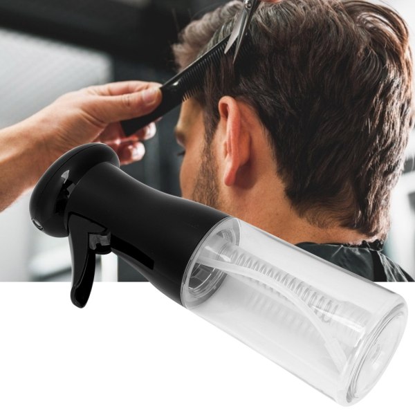 200 ml Frisörsprayflaska Salon Barber Hair Tools Fine Mist Sprayer (svart)