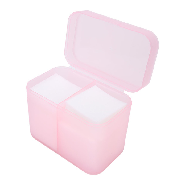 2 Grids Nail Art Säilytyslaatikko Kynsilakan organizer kotelon pidikekotelo Pinkki