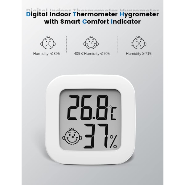 Mini High Precision digitaalinen huonelämpömittari kosteusmittari, lämpökosteusmittari, lämpökosteusmittarin mukavuusilmaisin