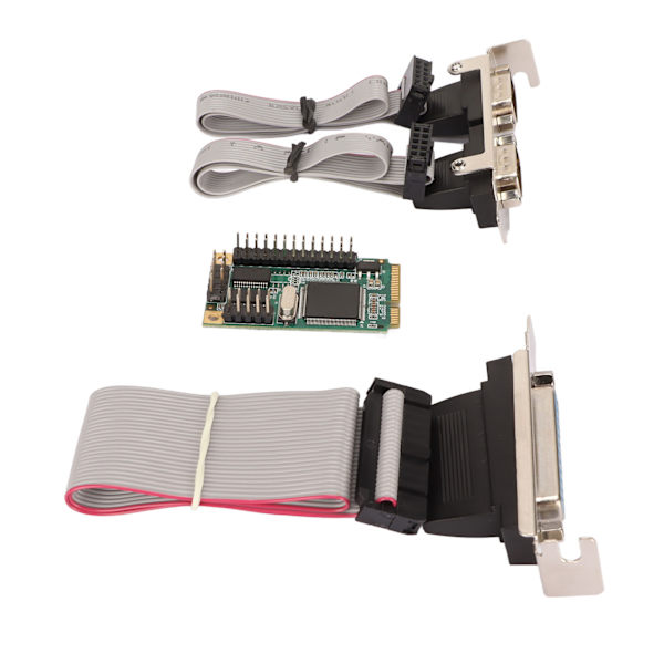 Mini PCIe Combo seriellt parallellt expansionskort 6 Gbs 2 RS 232-port 1 DP25-stift PCI Express till skrivare LPT-port expansionskort