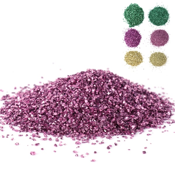 Oregelbundna glasspån Nail Arts Craft DIY Vas Filler Form Glitter