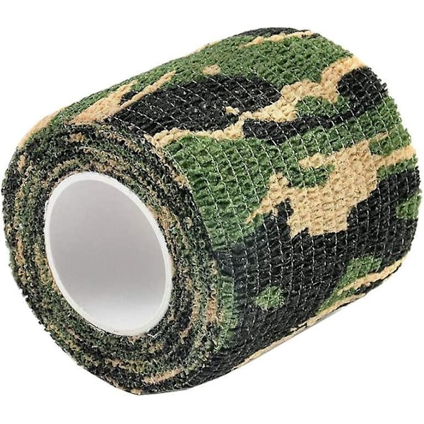10 Stykker Camouflagetape Selvklæbende Bandager Udendørs Elastisk Stof Beskyttende Camouflage Tape til Militær Jagt