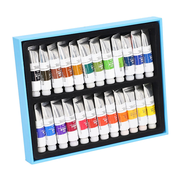 Akvarelmalingssæt 5ML Transparent Pigment Hurtigtørrende Genanvendelig Nem Blanding Høj Mætning Kunst Akvarel Sæt 24 Farver