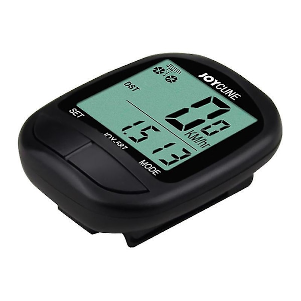 Solcelledrevet cykelcomputer: Trådløs speedometer & odometer med LCD-baggrundsbelysning