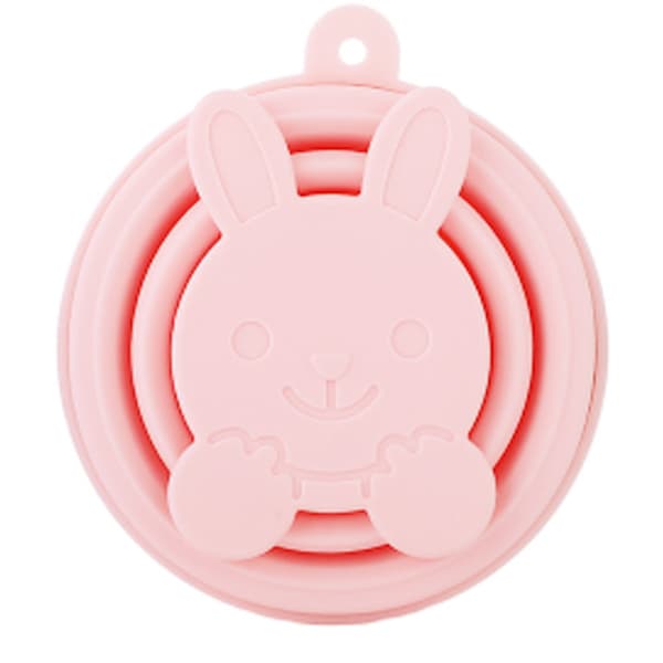 Bärbar hopfällbar vattenkopp i silikon, hopfällbar resemugg för utomhuscamping picknick 170 ml rosa