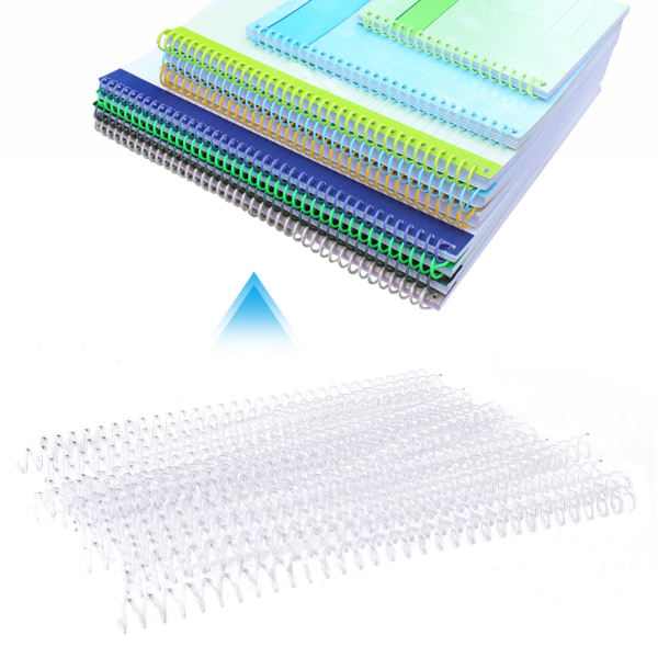 20st 30 Hål LösE blad Plastbindningsring Fjäder Spiralringar för A4-papper 13mm transparent