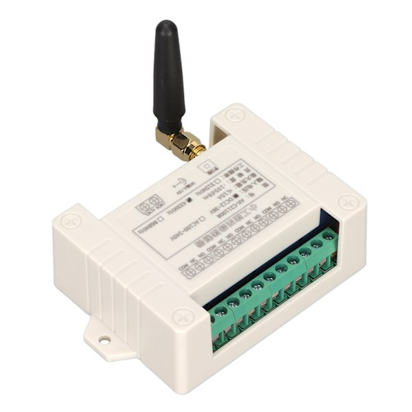 433MHz 4-nyckel fjärrkontrollreläbrytare Enkelkanalsinlärning Trådlöst fjärrrelä