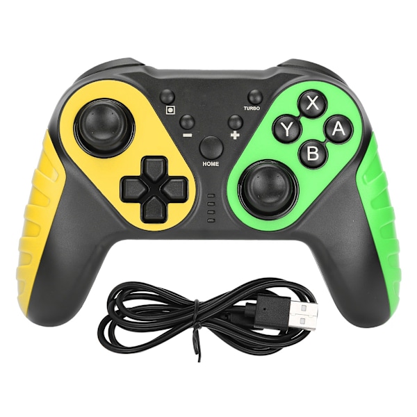 Bluetooth trådlös handkontroll fjärrkontroll joystick gamepad gyroskop för Nintend Switch ProYellow Green