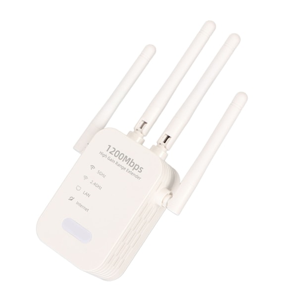 WiFi-forstærkere Signal Booster 4 eksterne antenner Dual Band WiFi AP Range Extender Signalforstærker EU-stik 100-240V EU-stik