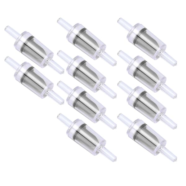 10 stk. Kontraventil 4mm PP Luftpumpe Akvarium 1 Vejs Vandstop Kontraventil til Akvarium Sort