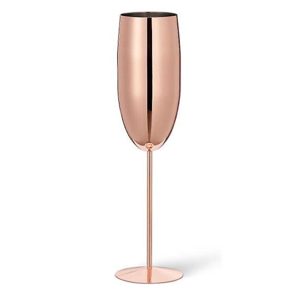 Graverade Champagneglas i Rostfritt Stål - 200ml (Kopparpläterade)