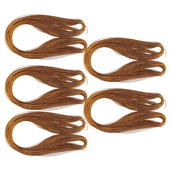 5 pakker metallisk tråd 100 yards metallisk broderitråd Hangtag trådstreng til fremstilling af armbånds smykkehåndværk guld