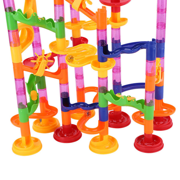 DIY Construction Marble Race Run Maze Balls Spor Byggeklodser Baby Kid Gave Pædagogisk legetøj
