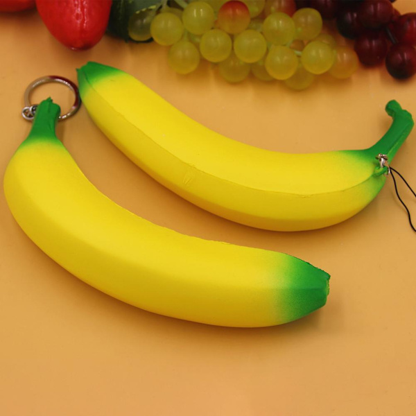 Kläm banan frukt leksak stretchig banan leksak lindra stress dekompression vent leksak