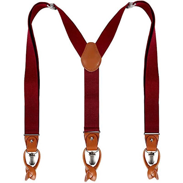 3.5*120cm Bukseseler Herre Bred Strikk Herre Y Rygg Elastisk Slitesterk Justerbare Selestropper Sterke Metallklips