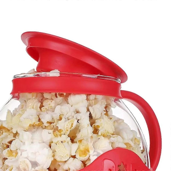 Mini Maskinsäker Silikonlock Popcorn Maker Röd