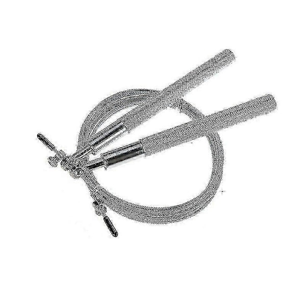 Sjippetov Speed Rope Sjippetov Wire Rope Sjippetov Boksning Gym Fitness Træning 3 Meter Justerbar Speed Gym Sølv