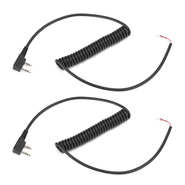 2 STK 2 Pins 4 Ledninger Højttaler Mic Cable Line Supplies til Baofeng UV5R til Kenwood TK370