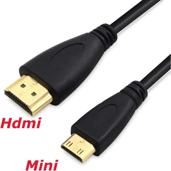 Höghastighets mini HDMI till HDMI-kabel som stöder Ethernet, 3D, 4K och ljudretur för HDTV - 1,5m