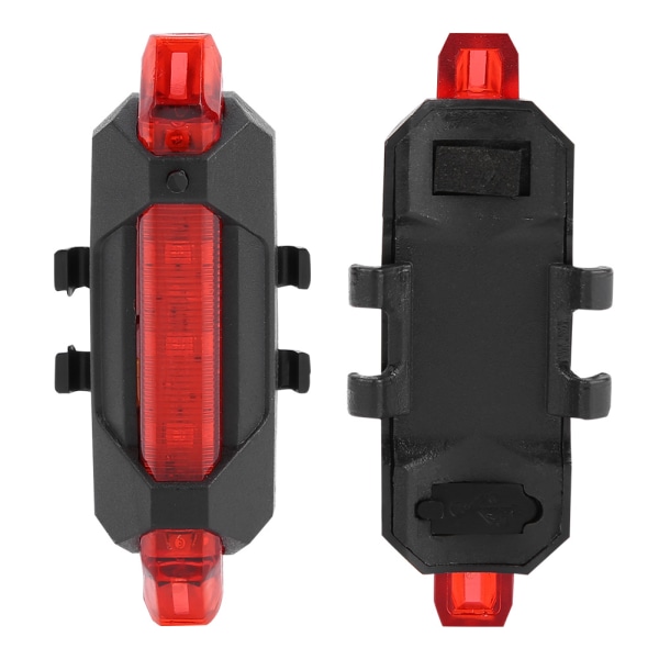 Bærbar USB Genopladelig Cykelhale Bike Bag Sikkerhedsadvarselslampe Super lysende