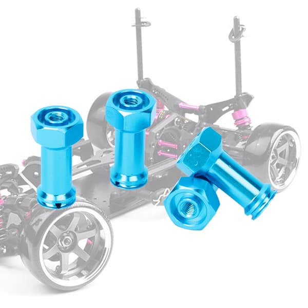 Metalhjul Hex Nav Forlænger Adapter Forlænger Kombiner til RC Modelbil (lyseblå)