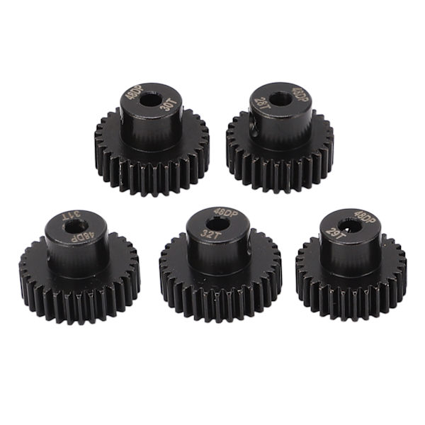 48DP 0,53M Tandhjulssæt 3,175mm Aksel Metal Motor Gear til 1/10 Modelbil 28T 29T 30T 31T 32T