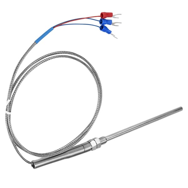 M8 Gjenge PT100 Platinium Resistor Termoelement 100mm Probe Temperatursensor Ledning 0-400℃ (1 m)