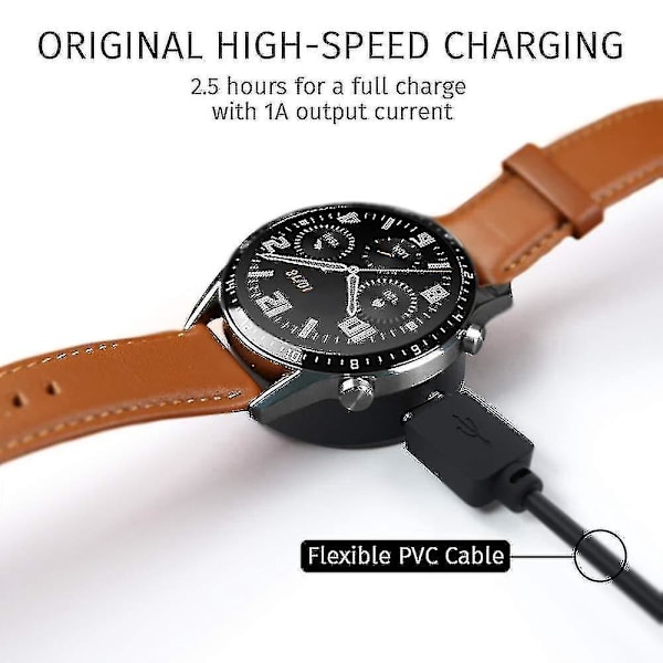 Huawei Watch GT-lader for GT Classic Sport, GT2, GT 2e, Honor Watch Magic 2, Honor Watch Dream
