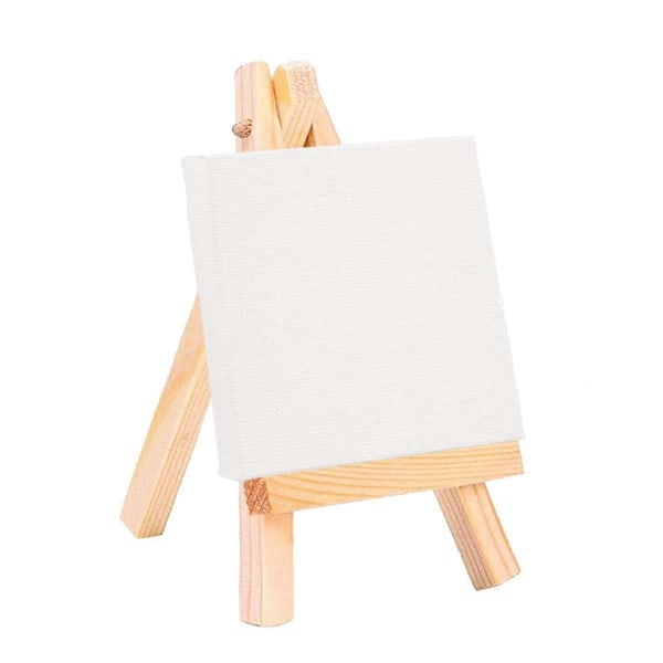 12 st Konstnärs Mini Staffli +3 Tum X3 Tum Mini Canvas Set Målning