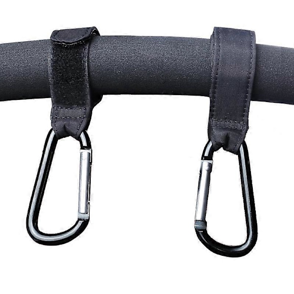 2 stk. MoBearer | Barnevognskroker Klips Veskekroker for oppheng av stellevesker, Flerbrukskroker for bil, barnevogn eller rullestol, Premium handleposer