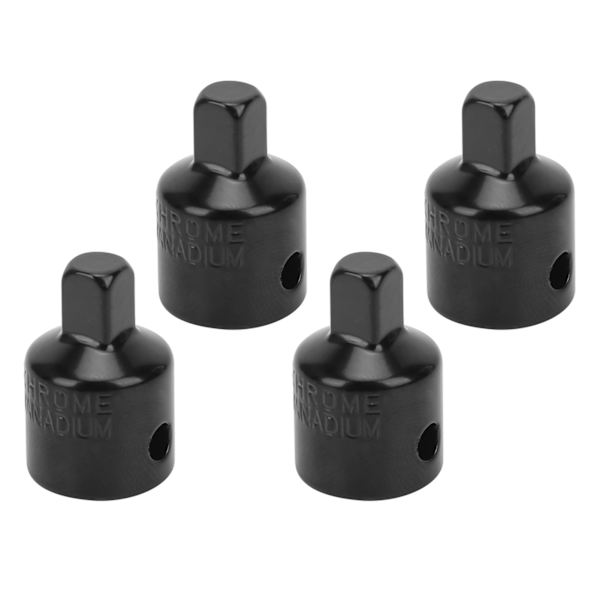4 stk. sokkeladapter, skraldenøgle, konverteringshoved, reparationsværktøj, hardware 3/8 M til 1/4 S
