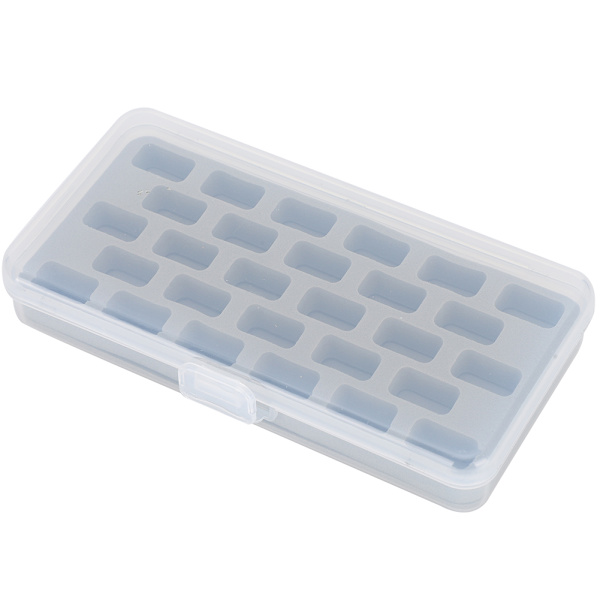 28 fack tomma spolar låda plast tråd förvaring lock bobbin arrangör för symaskin