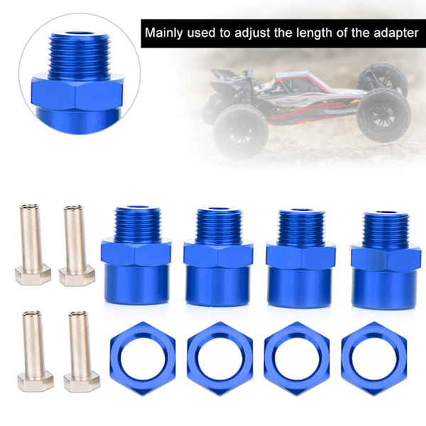 RC-bil 12mm til 17mm hjulnavkonverteringsadapter tilbehør for Sakura D4 HSP 94123 1/10 bilBlå