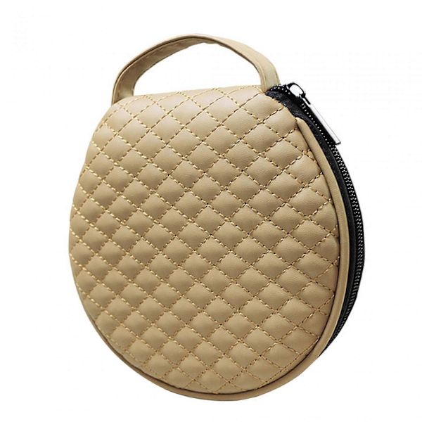 Bærbar CD Wallet Case Organizer PU 20 Kapacitet Forebyg Rids Beige