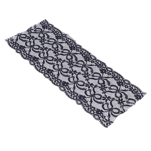 Spetsband 19 cm brett 10 meter Lägg till elegans God elasticitet Säker användning Enkel operation Lägg till elegans KlädtillbehörSvart