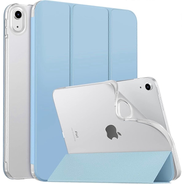 Fodral för iPad 10:e generationen 2022, iPad 10,9 tum Fodral, Mjuk TPU Genomskinlig Frostad Baksida Slim Shell Skyddsfodral med Justerbara Vinklar