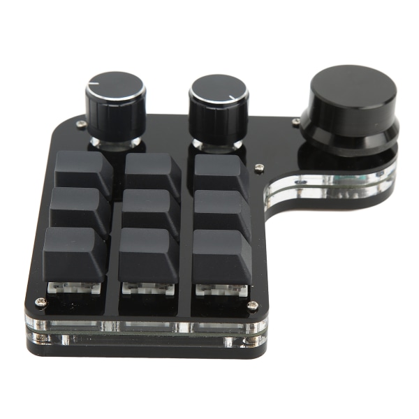 Mini Gaming knappsats 3 knoppar RGB bakgrundsbelyst blå switch Programmerbar knappsats med 9 knappar för Music Office Media