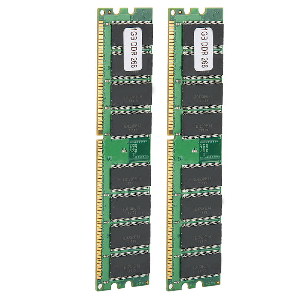 2 st Minnesmoduler Dator Dubbelsidig 16-kornig för AMD DDR 1GB 226 PC-2100