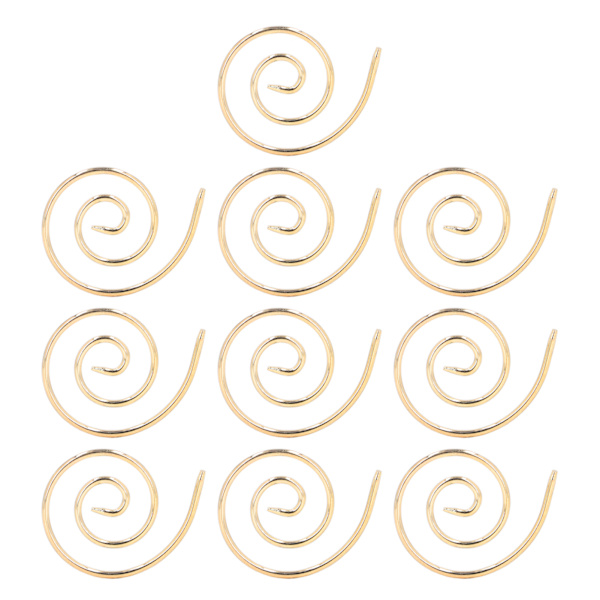 10 stk. spiral strikkepinde i rustfrit stål, praktisk rund sjalnål, syværktøj til klædetrøje, guld